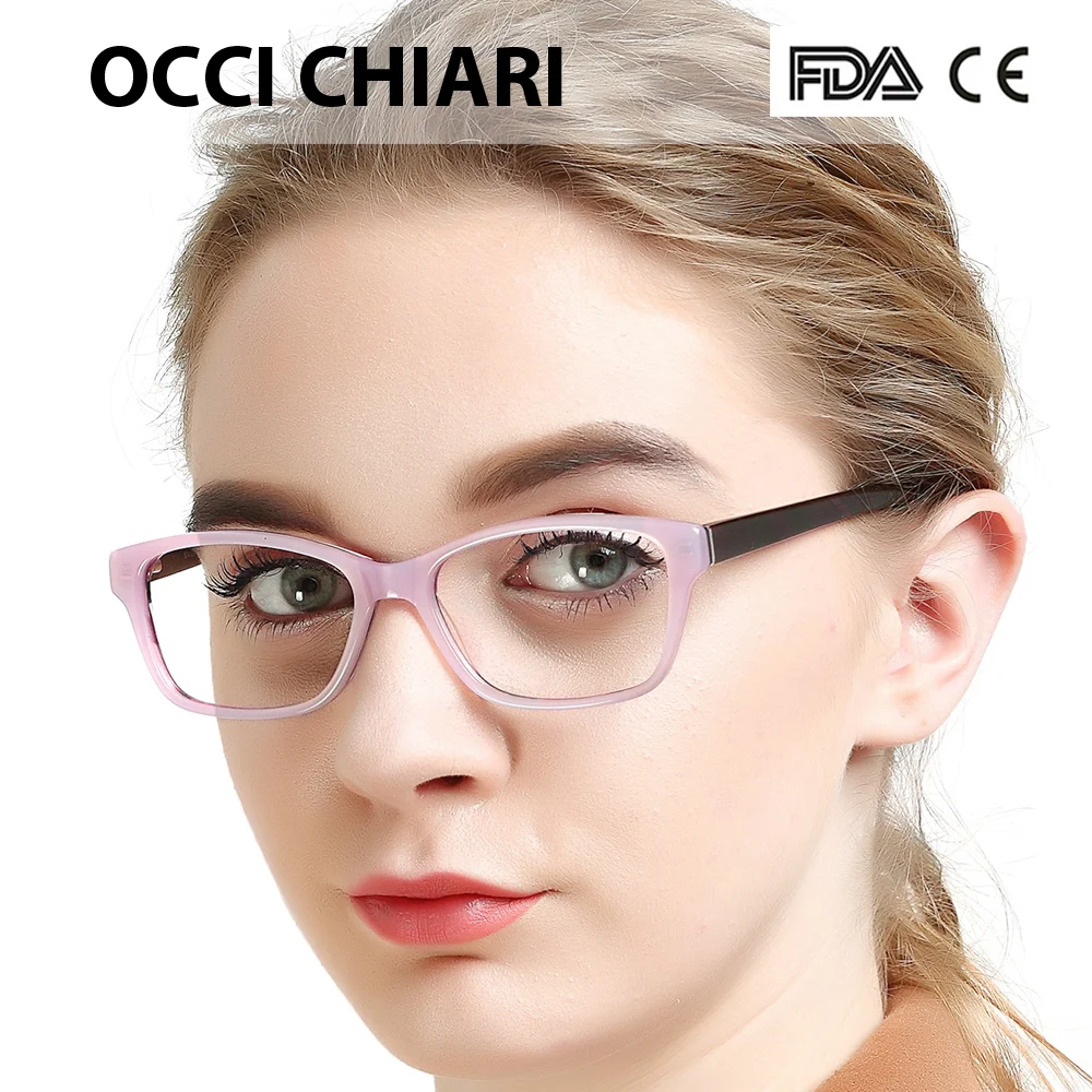 OCCI CHIARI, розовые очки, оправа, женские очки, линзы по рецепту, медицинские оптические очки для девушек, оправа, Oculos, люнетты очки, W-CASCI