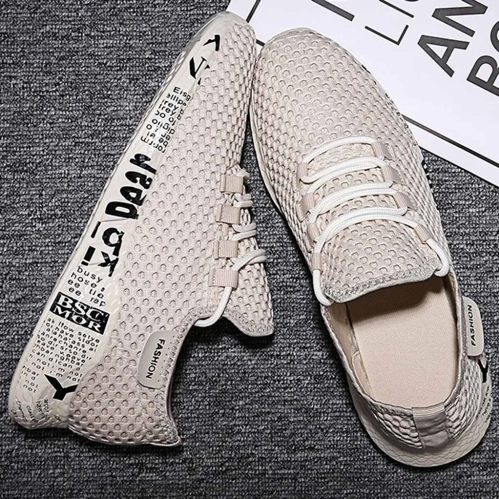2019 Summer men's flying woven mesh breathable sports shoes platform lightweight non-slip comfort sneakers homens for male 40J14 (23)