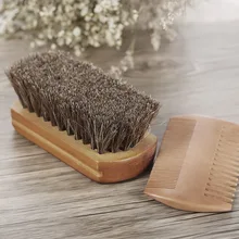 Мужская щетка для бороды и Набор расчесок для конского волоса щеточка для бритья Золотая сандаловая Расческа для бороды мини размер для дома Traval