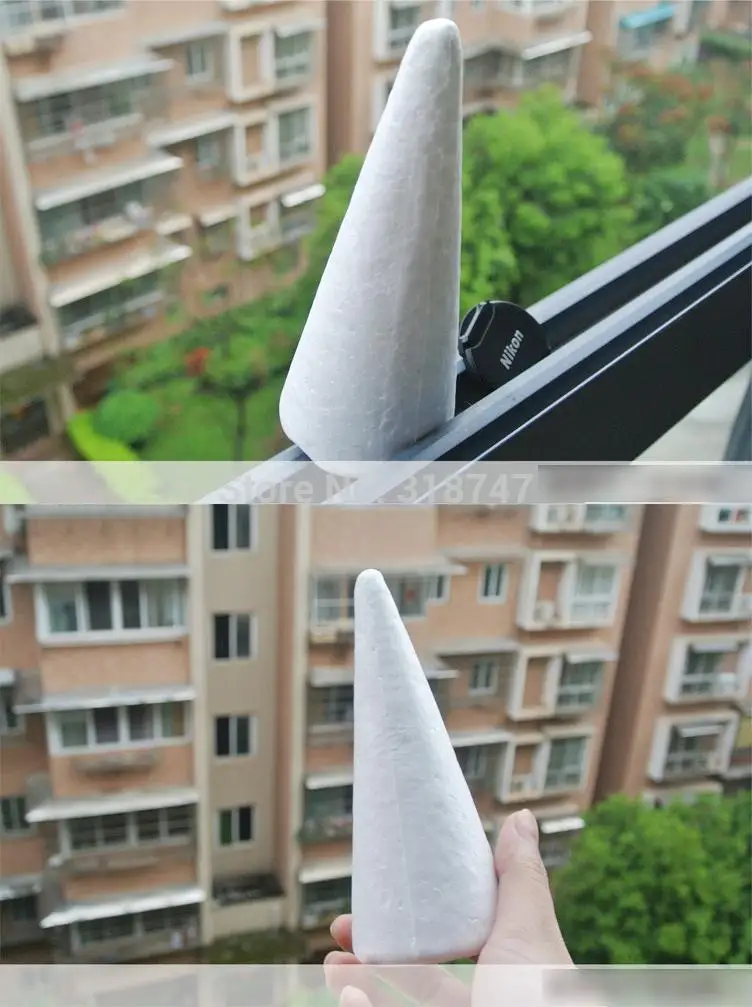 

Lucia crafts 4pcs 6*14.5CM Natural White Styrofoam Cones Ornaments Balls DIY Christmas Party Decoration Materials M0303