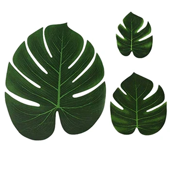 

60pcs/set Artificial Tropical Palm Leaves Simulation Leaf with Flower Hawaiian Luau Party Jungle Beach Theme Party Decorations20