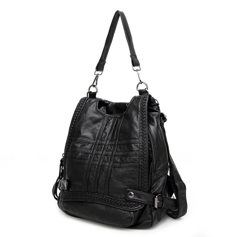 

High Quality 2018 New Fashion Soft Genuine Leather Backpack Women Famous Ladies Backpacks For Teenage Girls Casual School C464