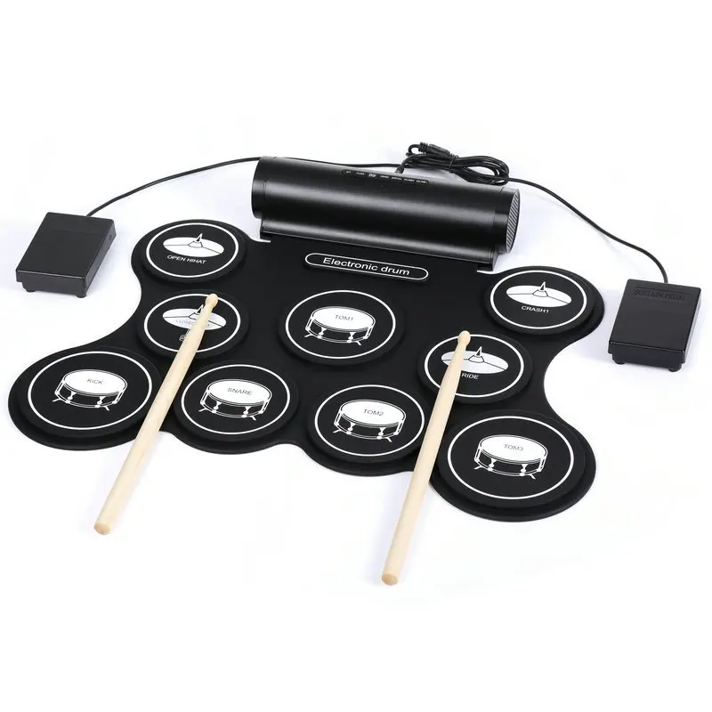 

Hand Roll Usb Electronic Drum Portable Shelf Drum Folding Silica Gel Exercise Drum Electronic Percussion Instrument