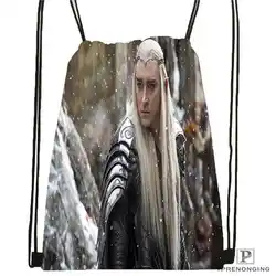 Пользовательские-Хоббит-Трандуиль и Галадриэль Drawstring сумка-рюкзак милый рюкзак детский Ранец (черный назад) 31x40 см #180611-01-40