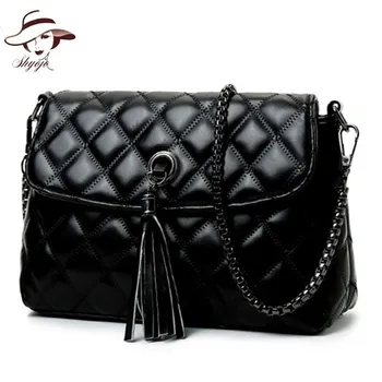 

2020 New Fashion Tassel Shoulder Totes Black Flag Bag Lady Classic Messager Bag Crossbody Purse Shopping And Party Bags Causual