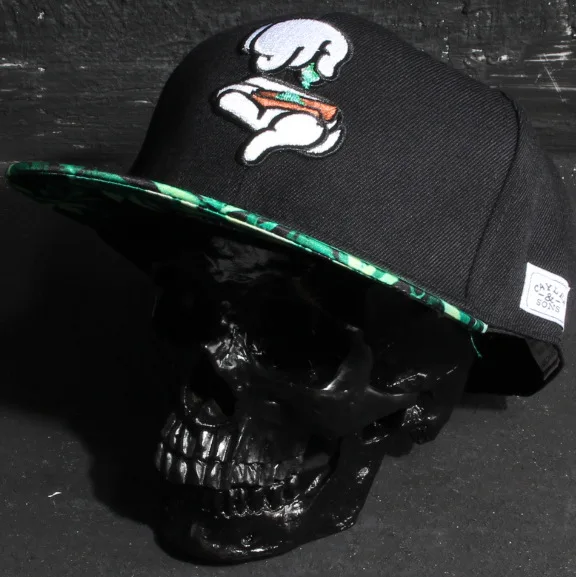 Nueva moda verano estilo gorras chicas sombreros Snapbacks dedo hierba hoja Mujer Beisbol gorras de béisbol Hip Hop Gorra Boina Hoquei Toca