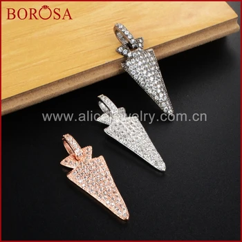 

BOROSA Arrowhead Super Sparkly Diamante Starburst Crystal Zirconia Pendant WX030