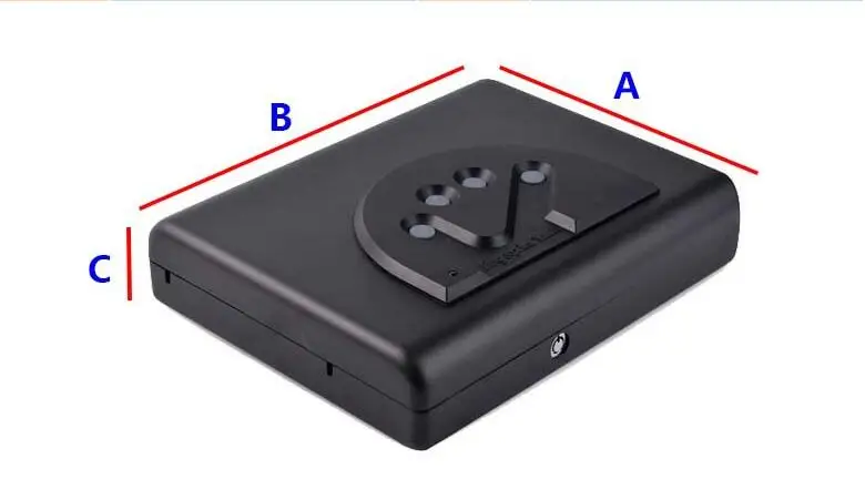 

Portable fingerprint pistol box Jewelry cash pistol car safe fingerprint vault fingerprint safe OS500SDT-OK