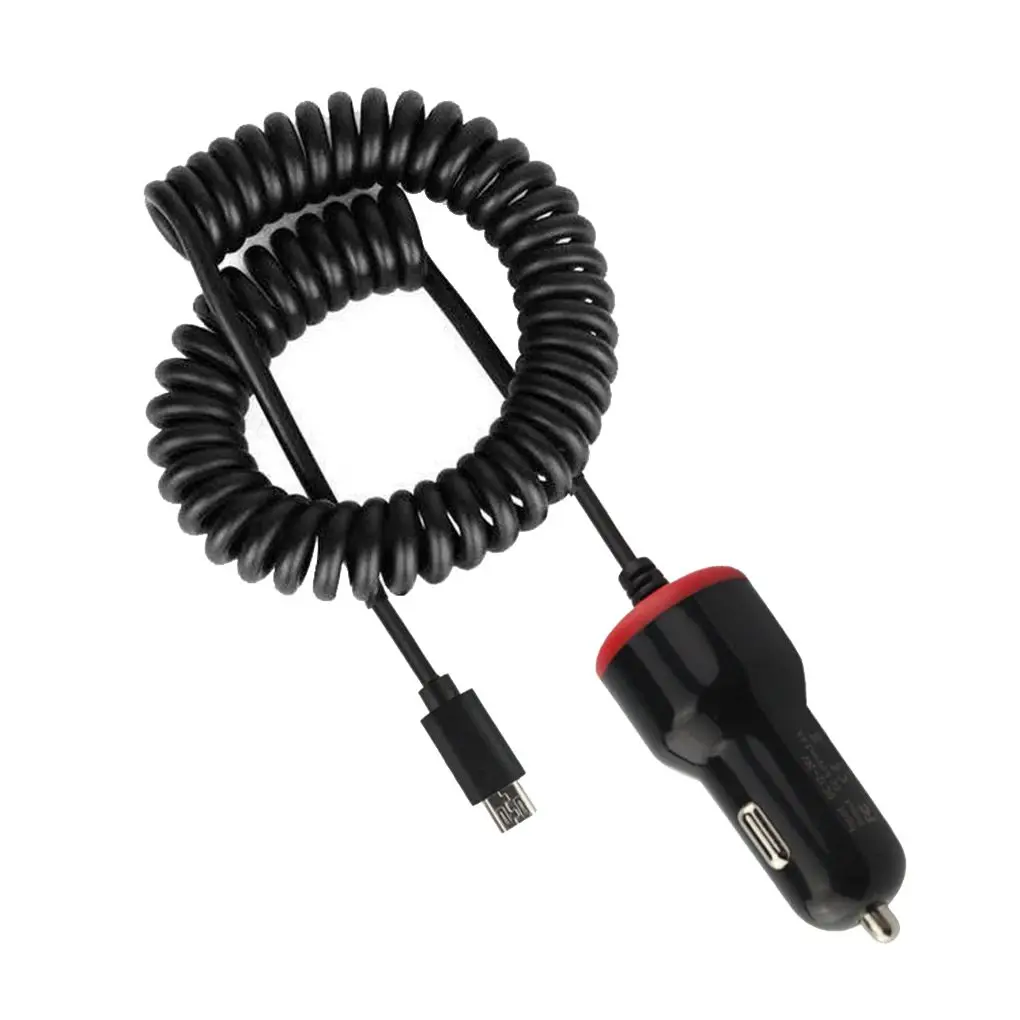 5V 2.4A автомобильный прикуриватель зарядное устройство адаптер портативный Встроенный кабель микро зарядное устройство Замена для Android