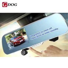 universal DVR 5.0″ Touch Android 4.4 Dual lens FHD1080P camera WiFi GPS parking car dvrs Rearview mirror video recorder Car DVRs