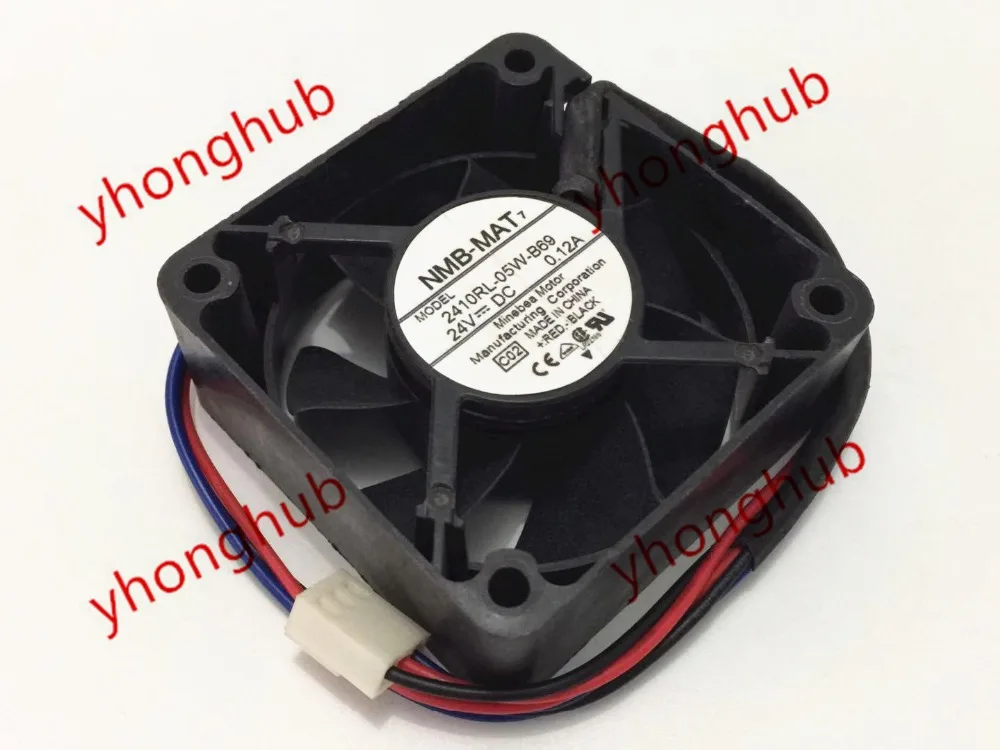

NMB-MAT 2410RL-05W-B69 C02 DC 24V 0.12A 60x60x25 мм вентилятор охлаждения сервера