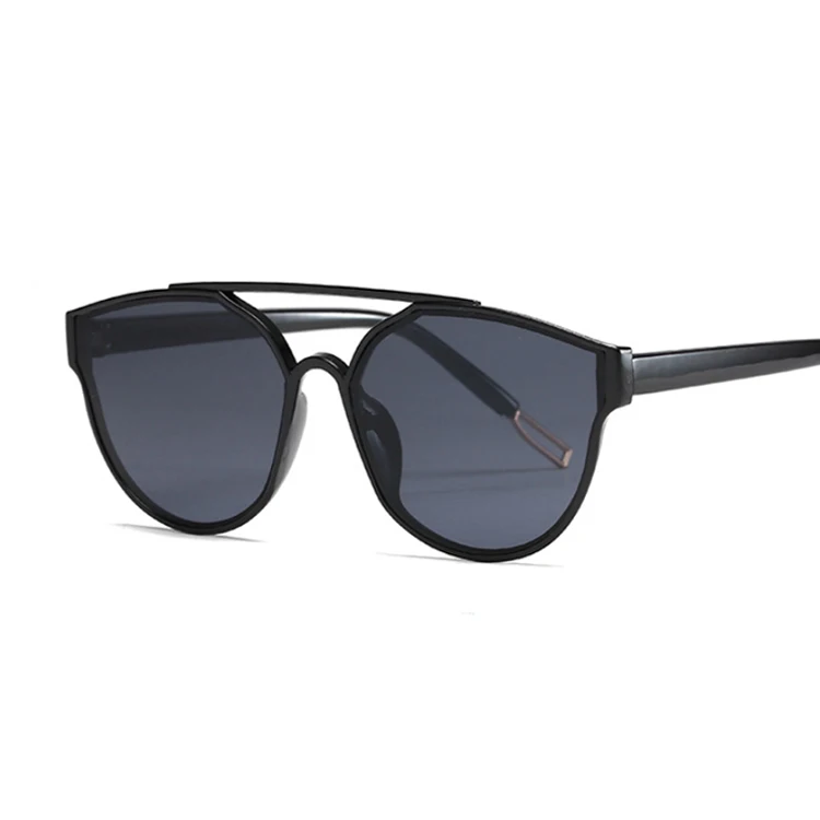Негабаритных кошачий глаз солнцезащитные очки для женщин Роскошные прозрачные градиентные солнцезащитные очки большая оправа винтажные очки UV400 очки для леди - Цвет линз: BlackGray