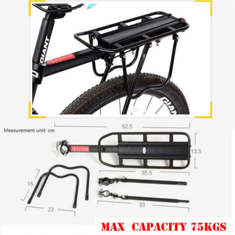 ROCKBROS, велосипедная стойка для велосипеда, задняя стойка, быстросъемная, алюминиевый сплав, MTB, велосипедная переноска, держатель для багажа, велосипедная стойка
