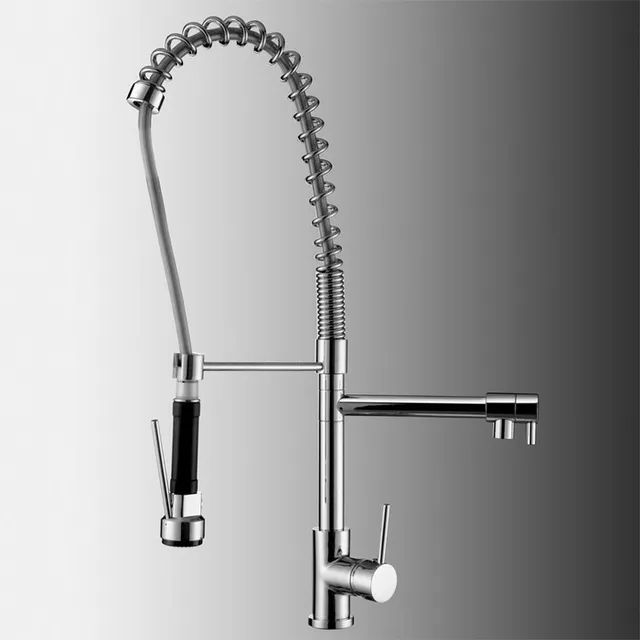 Pull Down Pre Rinse High Arc Spring Kitchen Faucet With Pot Filler Pull Down Pre Rinse High Arc Spring Kitchen Faucet With Pot Filler Water