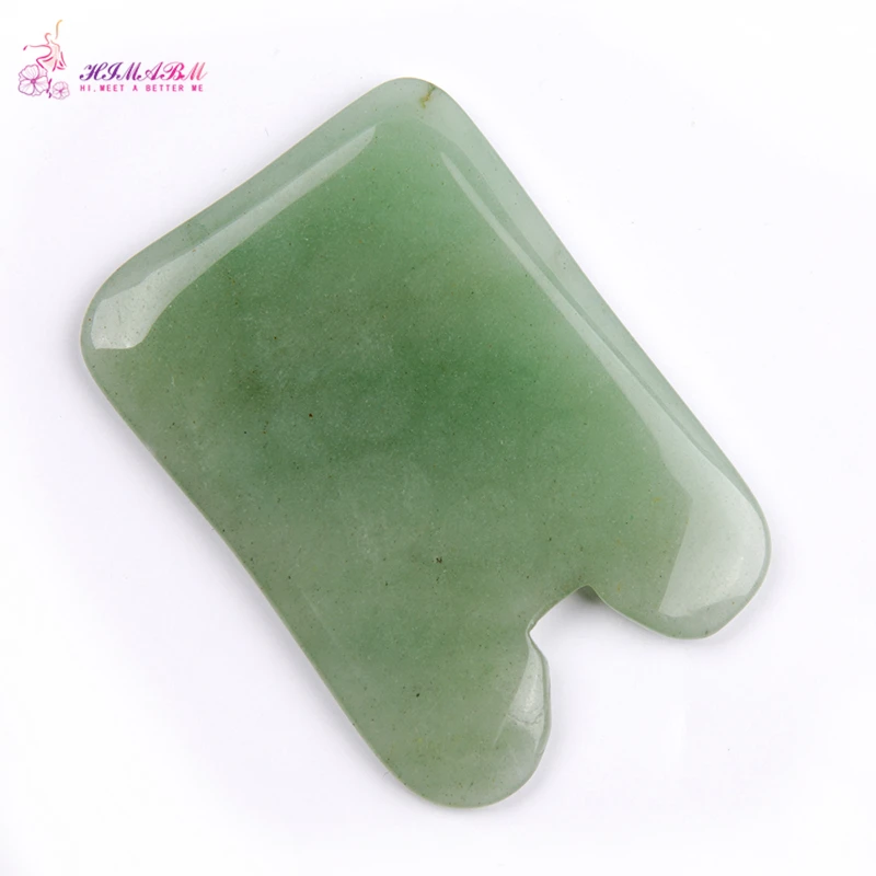HIMABM 1 Pcs natural light green dong ling jade Guasha board facial treatment scraping tool for body massage health care HIMABM 1 Pcs natural light green dong ling jade Guasha board facial treatment scraping tool for body massage health care