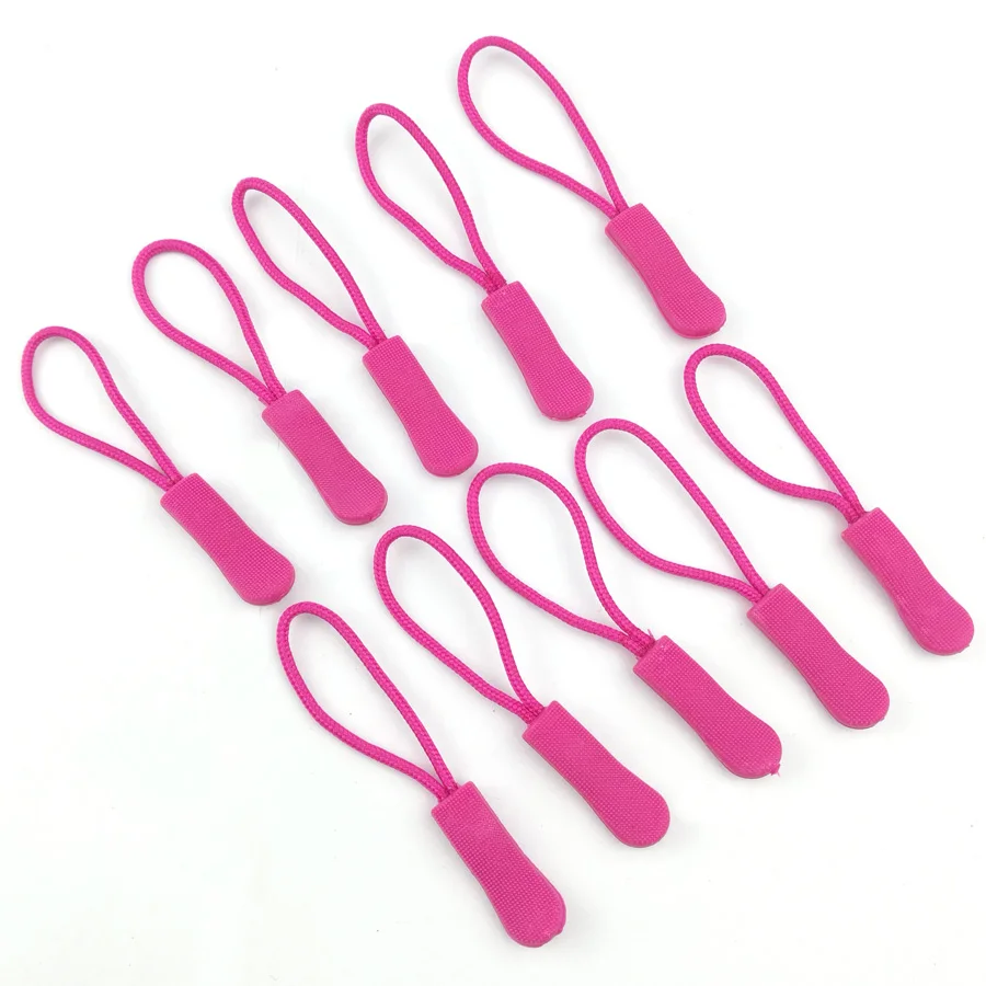 High Quality Zipper Head Sliders Rose Red Puller Sports Backpack Rope