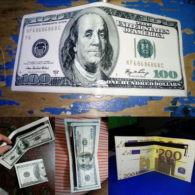 Новинка 2020 мужской кошелек индивидуальный 500/100/200 евро накладные карманы карта