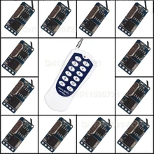 DC3.5V-12V 12 ШТ. Мини-Приемник Для Светодиодная Лампа Микро Переключатель Дистанционного Управления Мини Освещение Беспроводной Контроллер РФ TX RX