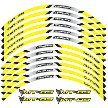 

Motorcycle front and rear wheel edge outer edge 12 stripe sticker reflective stripe wheel decal for yamaha MT-09 mt-09