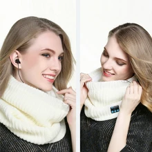 Calion Moda Cachecol de Inverno Com Mulheres de Malha Lenços de Chamadas de Telefone Sem Fio do Fone de ouvido Do Bluetooth Música Em fones de Ouvido fone de Ouvido Fone De Ouvido