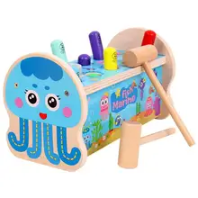 Детские игрушки, музыкальный инструмент Детские музыкальные игрушки Детский автобус сортировщик 8-Note стук на ключ пианино малыш звук детские игрушки