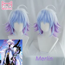 

AniHut Merlin Wig Fate Grand Order Cosplay Wig Synthetic Short Hair Fate Grand Order Cosplay Merlin FGO