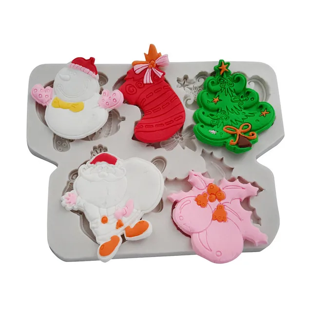 New Arrival 3D Christmas Fondant Cake Chocolate Sugarcraft Mold Xmas