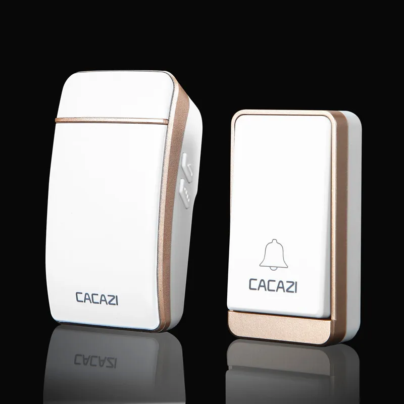 CACAZI Self-Powered Wireless Doorbell Waterproof Smart No Battery 200M Remote LED Home Calling Bell 38 Rings 3 Volume EU Plug CACAZI Self-Powered Wireless Doorbell Waterproof Smart No Battery 200M Remote LED Home Calling Bell 38 Rings 3 Volume EU Plug