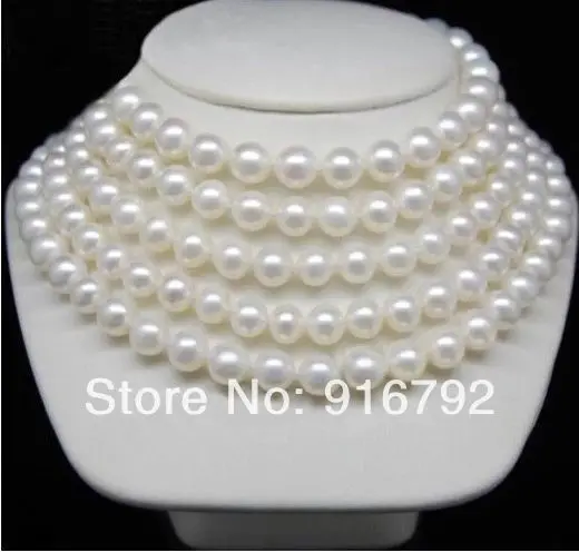 

free shipping >>>>>100 INCH HUGE AAA+ 9-10MM SOUTH SEA WHITE PEARL NECKLACE