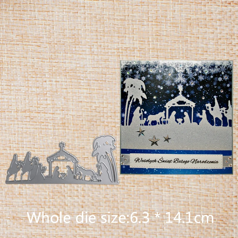 

Christmas theme Metal Cutting Dies for DIY Scrapbooking Paper Cards Craft Making Craft Fun Decoration 63*141 mm