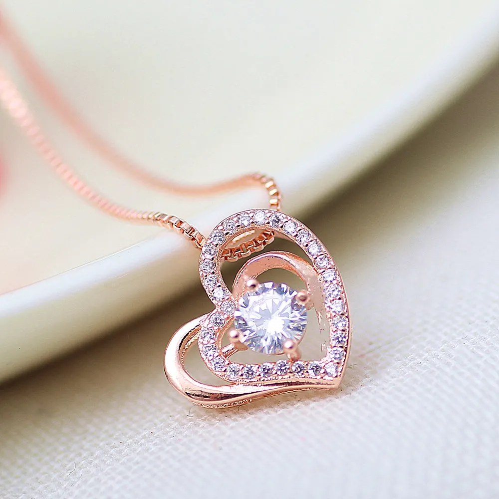 Women's dazzling jewelry wholesale rose gold pendant foreign trade hot