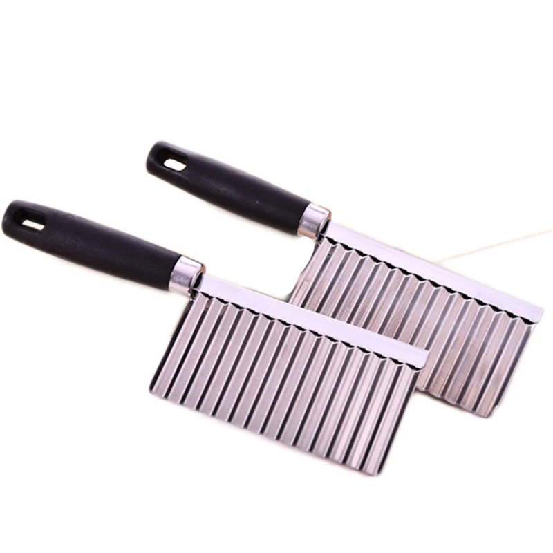

Abay Kitchen Cooking Tool Stainless Steel Vegetable Fruit Wavy Cutter Potato Cucumber Carrot Waves Cutting Slicer
