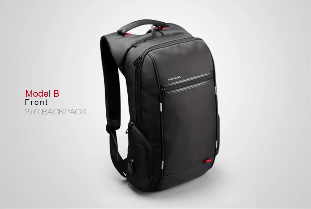 Neouo Reflective Nylon Laptop Backpack Model B Front View