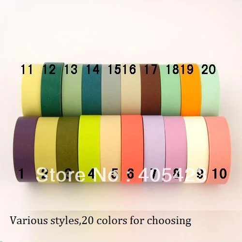 

5pcs/lot washi paper tape Masking tape textured paper tape various color blackboard sticker