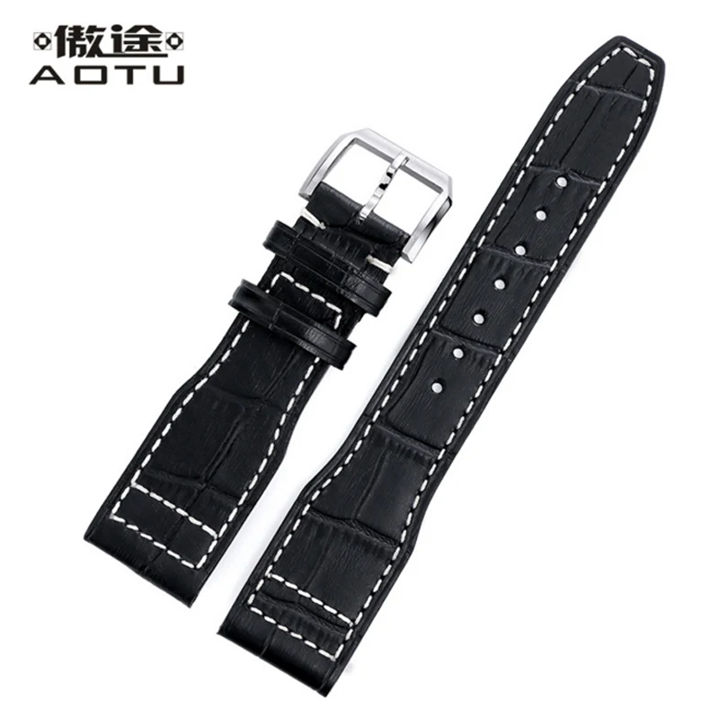 

Genuine Leather Watchbands For IWC PILOT PORTUGUESE Men Watches Band 22MM Vintage Watch Strap Top Brand Male Correas Para Reloj