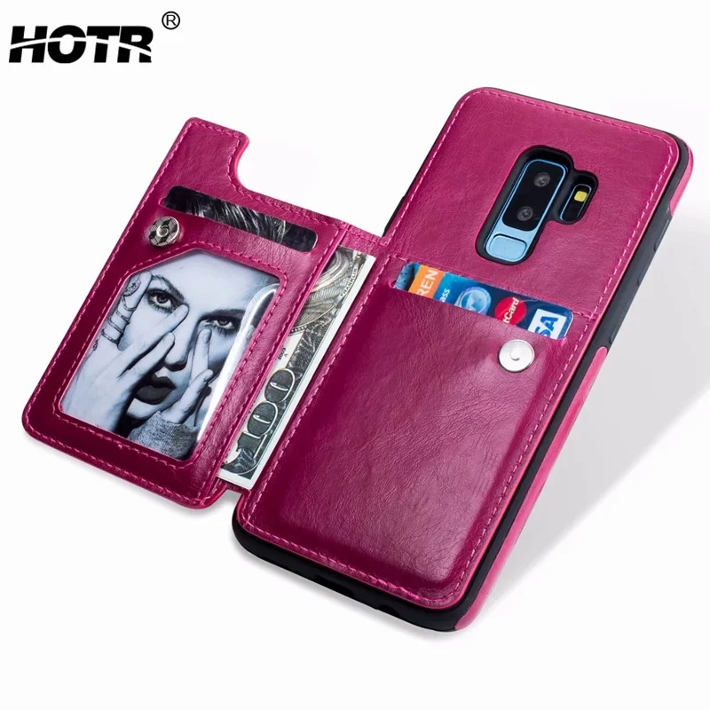

Vintage Flip Wallet Photo Frame Case PU Leather Cover for Samsung Note 8 Note 9 Case for Samsung Galaxy s8/ S8 Plus/ s7/ S7 edge