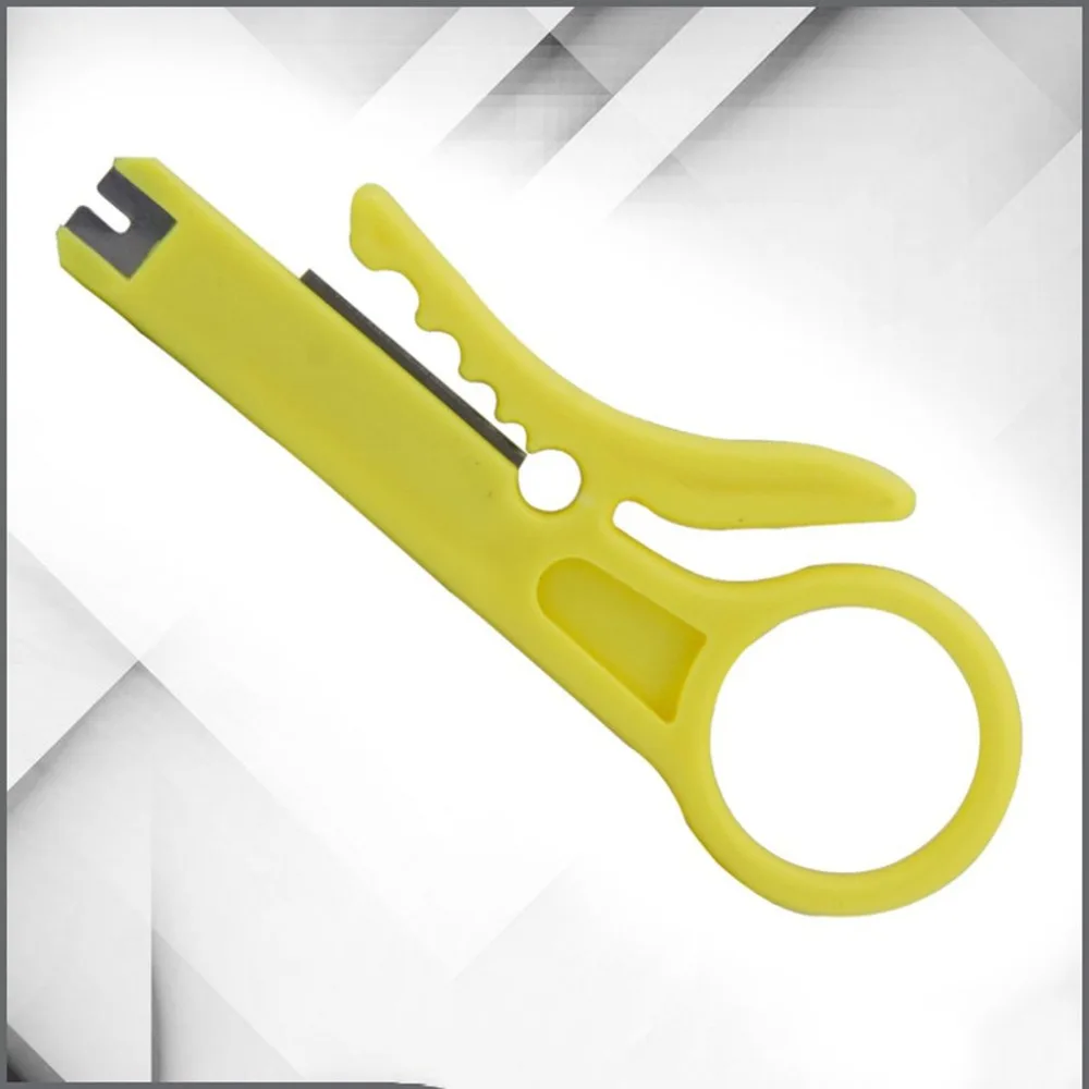 Желтый провод зачистки универсальный нож портативный простой и практичный инструмент резак для зачистки сетевой кабель телефонная линия