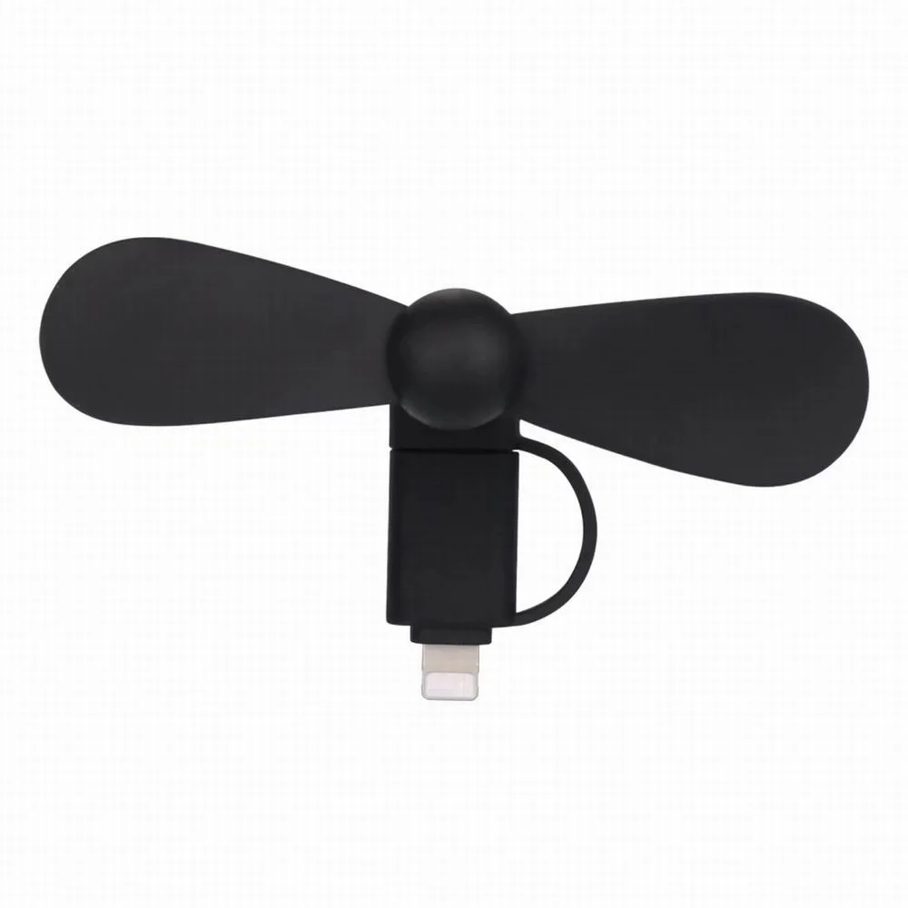 Mini 2 in 1 Portable Micro USB Hand Fan for iPhone 5/6/Samsung/HTC/Android OTG Smartphones USB Gadget