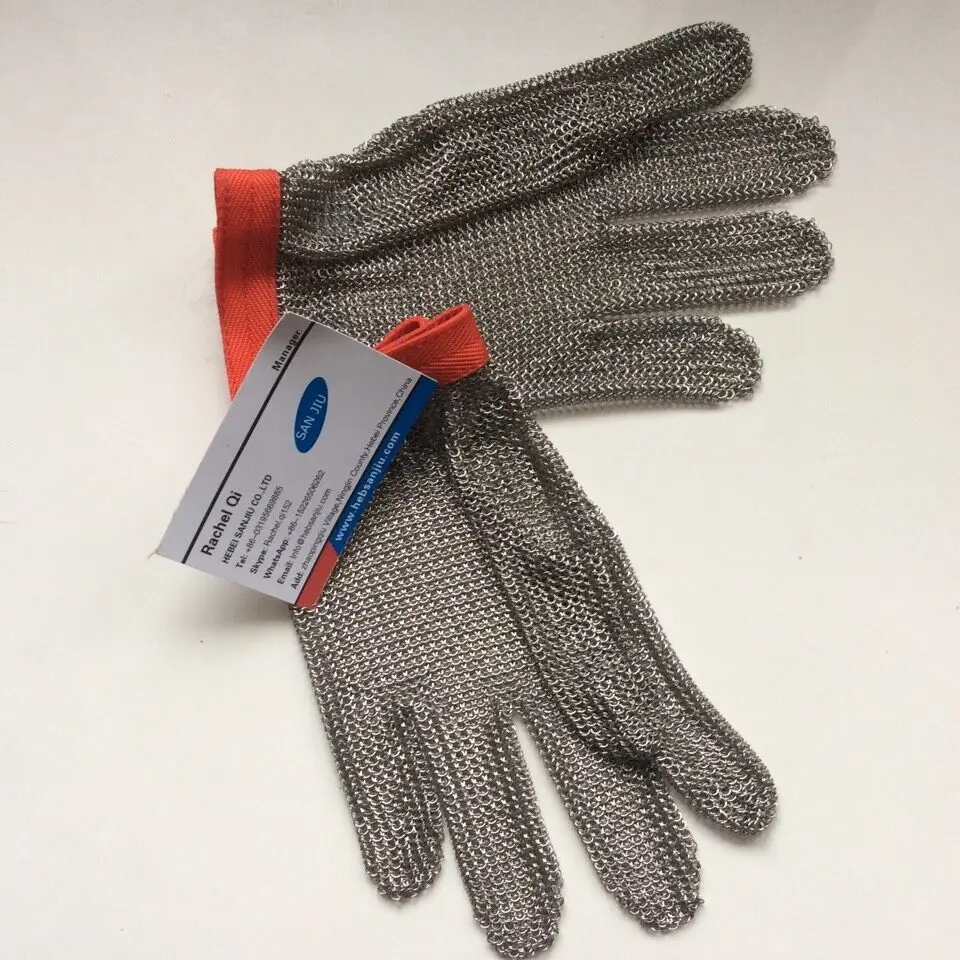 Chain mail protective Mesh glove Meat Procress Butcher tools Glove Ring