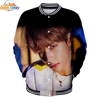 

kpop group stray kids yellow wood 3D Print Baseball uniform Men/Women Casual Harajuku Baseball Jackets clothes