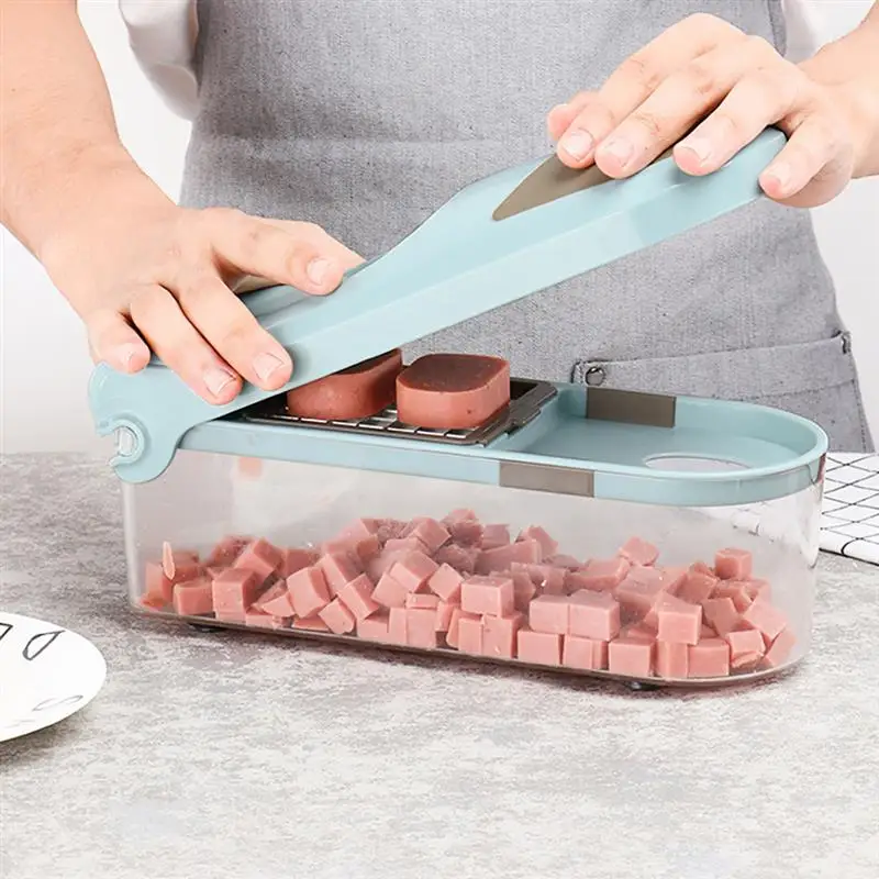 

Manual Vegetable Fruit Presser Chopper Slicer Mandoline Cutter 3 Dicing Blades Potato Garlic Peeler Grater Dicer Kitchen Tools