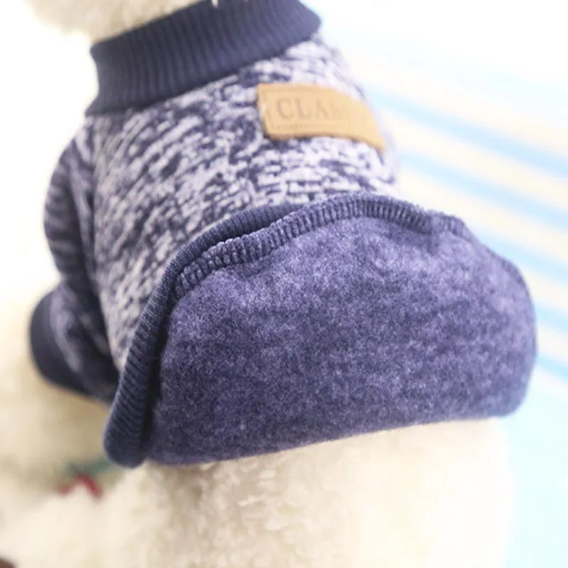 Classic Warm Dog Clothes Puppy Pet Cat Jacket Coat Winter Fashion Soft Sweater Clothing For Chihuahua Yorkie 9 Colors XS-2XL 25