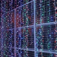 10 м* 4m1280 светодиодный световой занавес Рождественский орнамент вспышка цветная фея Свадебная декоративная подсветка, светодиод полоса водонепроницаемая