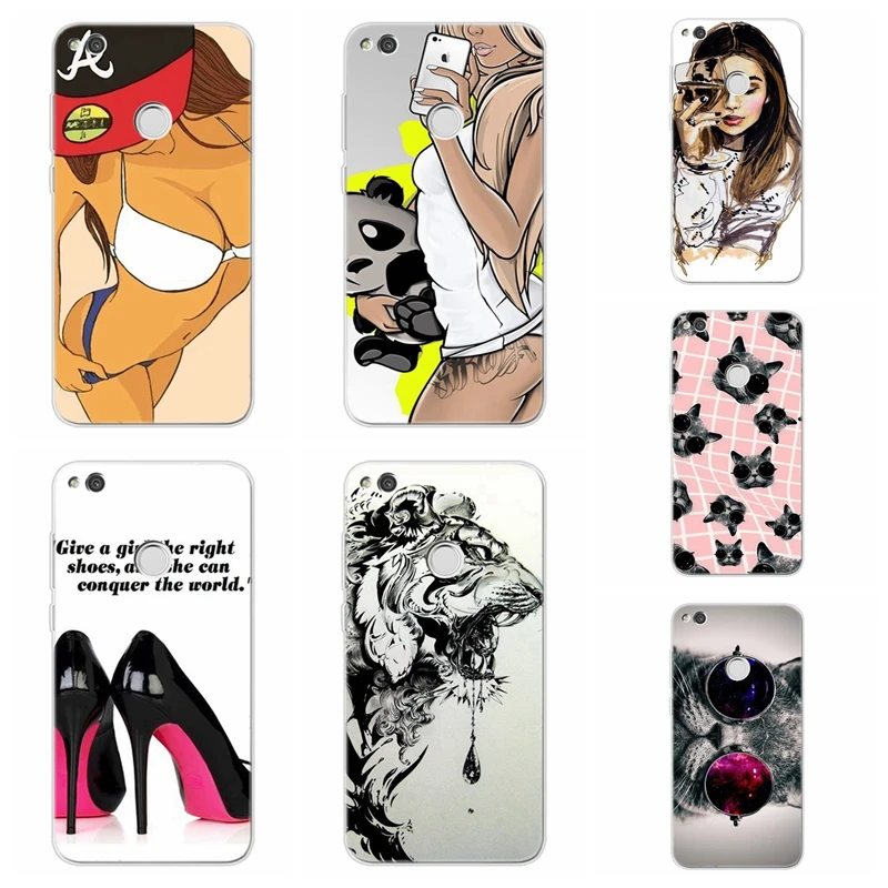 Soft Case For Huawei Nova 3 P9 P10 lite/P8 Lite Y5 II Honor 7A 8A 8X 8C 9 10 Mate 20 Pattern Lady pattern TPU Cover AC004 |