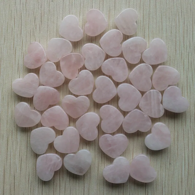 Новая мода натуральный розовый кристаллический кварц кабошон в форме сердца бусины для изготовления ювелирных изделий 15x18 мм 30 шт./лот
