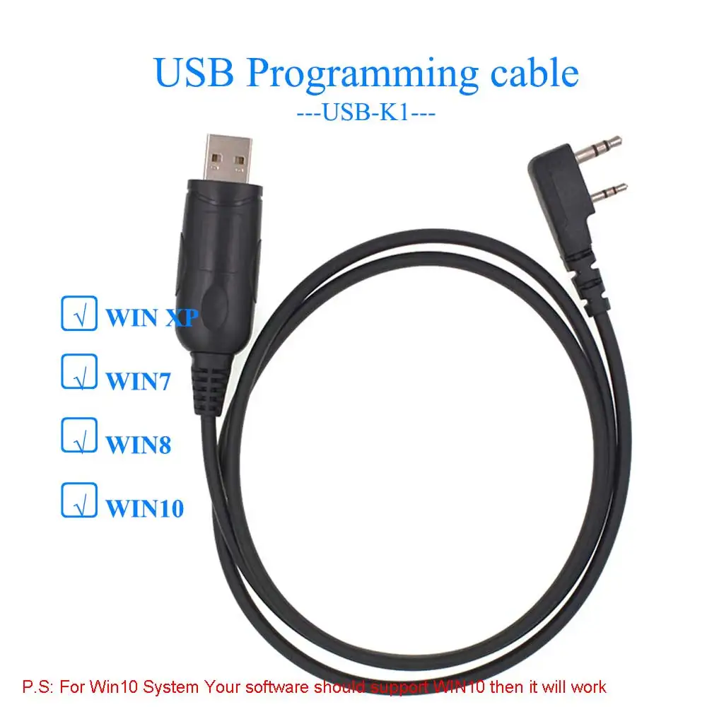 USB K1 подключить ПК Кабель для программирования для Baofeng Радио UV-5R BF-888S anysecu SL1M DM960 TH-UV8000D