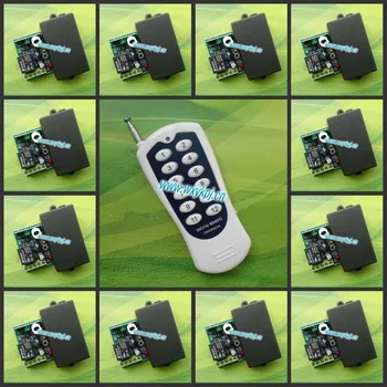 

Factory Price 200M DC 12V 10A 1 CH Radio Controller RF Wireless Remote Control Switch system1 transmitter 12 receiver
