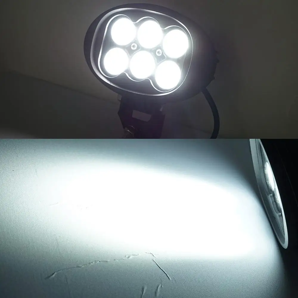 45W Oval Led work light driving light 12V 24V projector lens For truck ATV UTV 4x4 4wd offroad tractor lights off-road industrial marine heavy duty forklift mining agriculture farmer construction automotive (6)