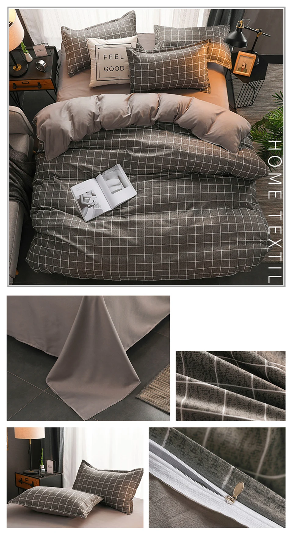 Комплект постельного белья в полоску для мужчин в скандинавском стиле, двойное покрывало, наволочки, простыня, пододеяльник, домашний декор, постельные принадлежности
