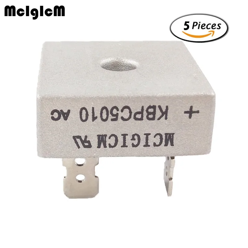 MCIGICM 5 шт 50A 1000 V диодный мост выпрямителя kbpc5010 - изображение